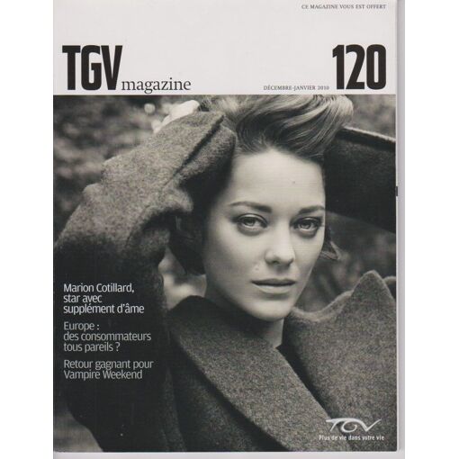 Tgv Magazine N°120 Marion Cotillard (Décembre/Janvier 2010)