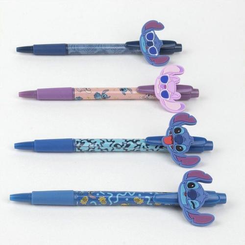 Pack De 4 Stylos À Bille Fantaisie Stitch Disney