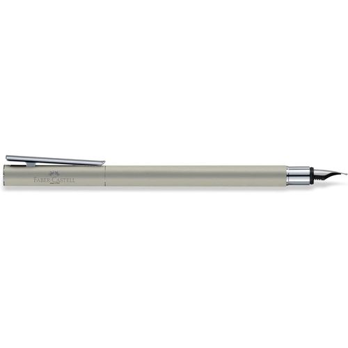 Faber-Castell Stylo-Plume Neo Slim Acier Inox, Mat, Ef
