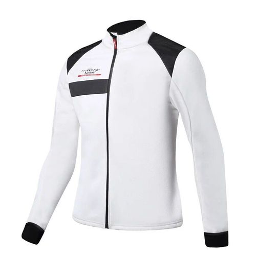 Santic-Veste De Cyclisme Thermique Avec Fermeture Éclair Complète Pour Homme,Coupe-Vent,Coulée,Manteau De Dehors,Vtt,Vélo,Hiver