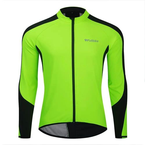 Veste De Cyclisme En Polaire Pour Homme,Manteau Chaud,Coupe-Vent,Vert Fluorescent,Vêtements De Vélo,Vêtements Thermiques De Sport De Plein Air,Hiver