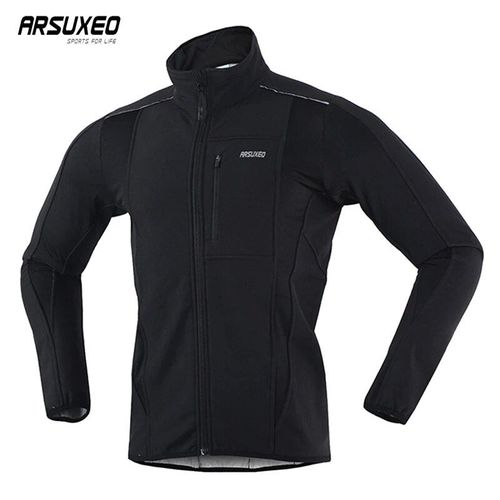 Arsuxeo-Veste De Cyclisme Thermique Pour Homme,Coupe-Vent,Imperméable,Chaud,Coulée De Nuit,Vêtements De Vélo,Manteau Vtt,Maillot De Vélo De Route,Hiver