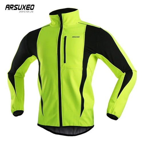 Arsuxeo-Veste De Cyclisme Thermique Pour Homme,Coupe-Vent,Imperméable,Chaud,Coulée De Nuit,Vêtements De Vélo,Manteau Vtt,Maillot De Vélo De Route,Hiver