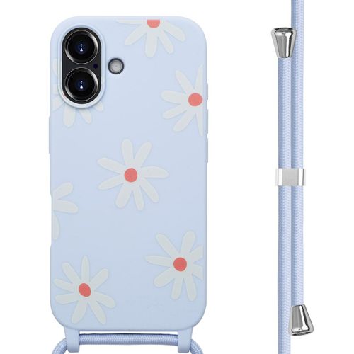 Imoshion Coque Design En Silicone Avec Cordon Iphone 16 Lila Flower Distance
