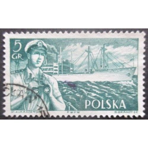 Pologne N°847 Marine Marchande Oblitéré