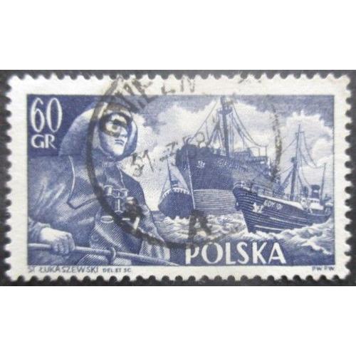 Pologne N°851 Marine Marchande Oblitéré