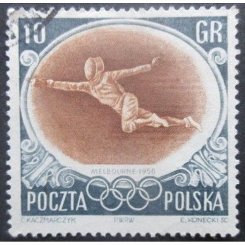 Pologne N°871 Jeux Olympiques De Melbourne 1956 Oblitéré