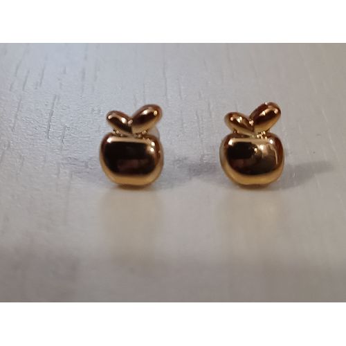 Boucles D'oreilles Pomme Dorée