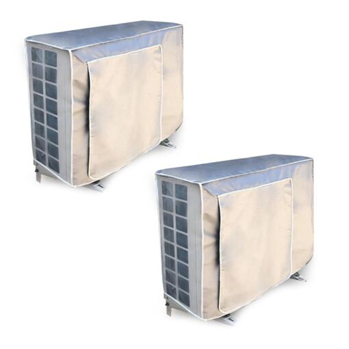 2pcs Climatiseur extérieur Couverture Climatiseur Étanche Nettoyage...