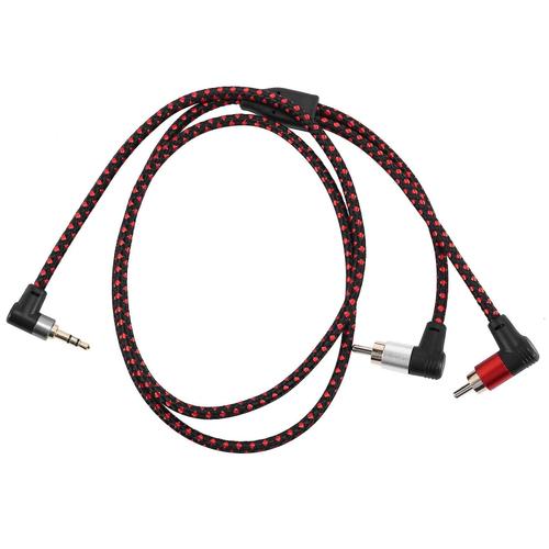 90 degrés 3.5mm mâle à 2 rca mâle câble angle droit stéréo aux y splitter cordon microphone jack plu + (ads