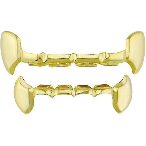 18k Or Plaqué Hip Hop Dents Grillz Caps Vampire Crocs Haut Et Bas Grillz Set Pour Hommes Et Femmes