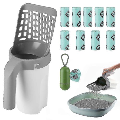 Cat Litter Scoop, Enhanced Cat Litter Scoop Avec Support Litter Shovel Avec Sac Et Déchets Cat Scooper