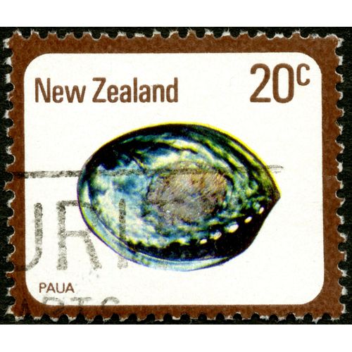 Timbre Oblitéré New Zealand , Paua, 20c