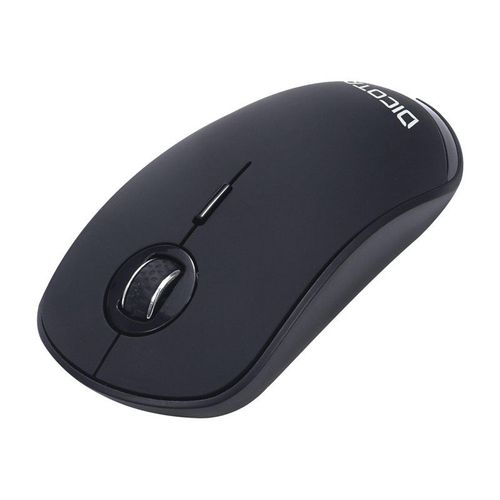 DICOTA Silent - V2 - souris - droitiers et gauchers - optique - 3 boutons - sans fil - 2.4 GHz - récepteur sans fil USB - noir