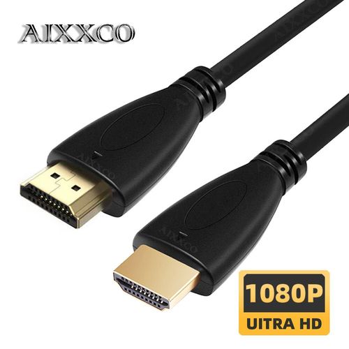 AIXXCO-Câble Plaqué Or Compatible HDMI,Vidéo 3D pour Commutateur de Répartiteur HDTV,0.5m 1.5m 1m 2m 3m 5m 10m 15m,1.4 1080p - Type 5m