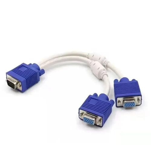Câble VGA pour écran partagé d'ordinateur,une minute,deux fils,3,6,une traînée,deux moniteurs,vidéo HD,1 minute,2 - Type 25cm-2pcs