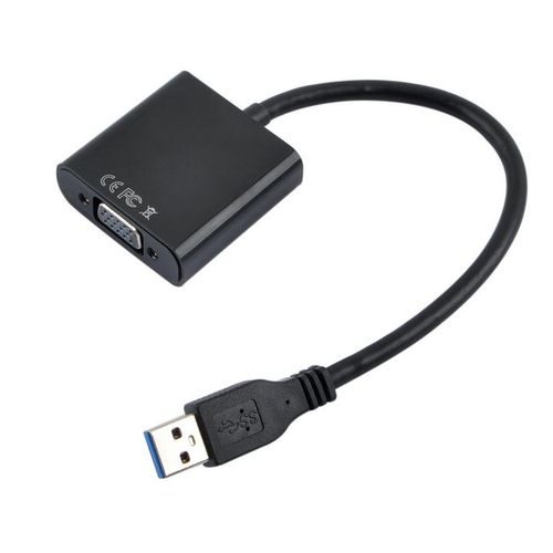 Adaptateur USB 3.0 vers VGA,convertisseur vidéo multi-affichage,1080P,Plug And Play,pour PC Windows 7/8/10 - Type black