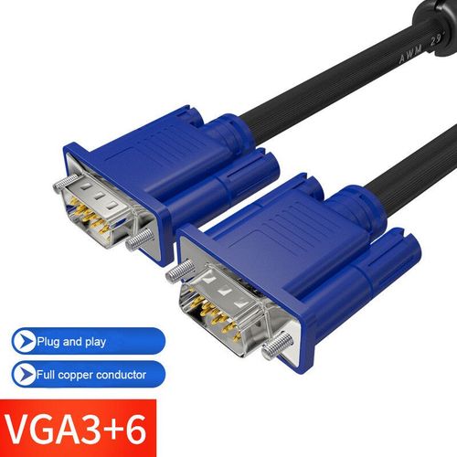 Câble VGA vers VGA mâle vers mâle,1m,1.5m,3m,5m,10m,20m,1080P Full HD HDR15,pour ordinateur portable,TV,budgétaire - Type [VGA3 6]-1,5m
