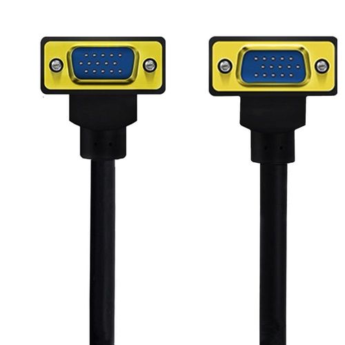 Câble VGA RVB 15 broches mâle vers mâle,cordon résistant coudé 90,longueur 0.5m/1m/1.5m - Type UP to Down-1m