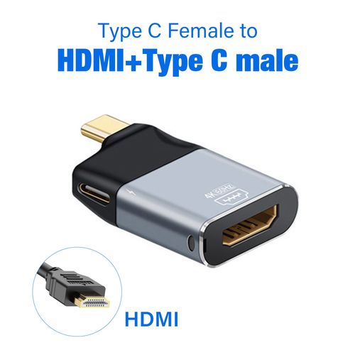 Convertisseur vidéo UHD 4K 60Hz Type-C vers HDMI,VGA,DP,RJ45,Mini DP,Adaptateur USB Type C pour Samsung Huawei MacPle - Type C to HDMI