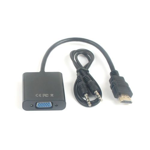 Convertisseur Adaptateur Compatible Hdmi Mâle Vers Vga Femelle Avec Câble Audio,Moniteur Hdtv Pour Pc,Xbox,Ps3,10 Pièces,Uno