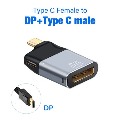 Adaptateur USB Type-C vers HDMI,DP,VGA,Mini DP,RJ45,4K,60Hz,transmission vidéo HD,pour Mac,PC,ordinateur portable,téléphone,TV,Android - Type C to DP