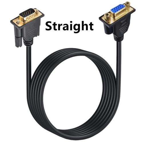 Câble VGA mâle vers femelle,1080P,Full HD vga 3 + 6,pour ordinateur,TV,moniteur,budgétaire,90 degrés,vers le haut et le bas,extension droite - Type VGA M-F Straight-1,5m