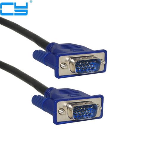Câble VGA mâle vers mâle tressé,blindage HDTV haut de gamme,câble de signal d'affichage TV d'ordinateur,0.3m,0.5m,1.5m,3m - Type 1.5M