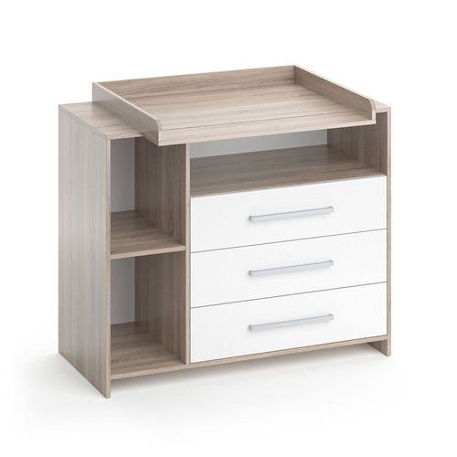 Commode À Langer 113x100cm, Blanc/Sonoma
