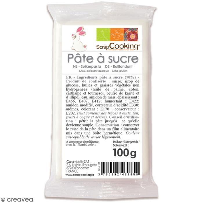 AUCHAN Pâte à sucre blanche 200g pas cher 