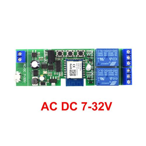 1CH Tuya Smart Télécommande Sans Fil Wifi Commutateur 12V Tech DC7-32V AC85-250V 2200W RF Récepteur 10A citations Wifi Disjoncteur - Type 2CH AC DC7-32V