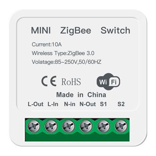AVATTO-Tuya WiFi Mini Smart Switch,16A Tech,Contrôle bidirectionnel,Gadgets pour la maison,Commutateurs ,Prise en charge de Smart Life,Alexa,Google Home - Type Zigbee