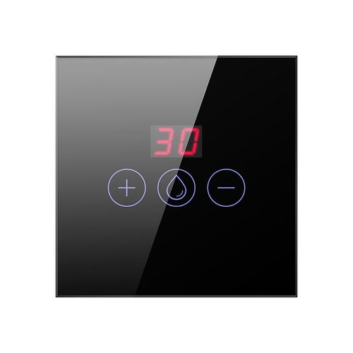 AVATTO-Commutateur de corps WiFi,chauffe-eau intelligent,panneau,télécommande,Alexa,Google Home,moniteur d'alimentation,Tuya,20A,4400W - Type EU-Black