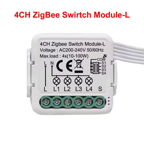 GIRIER-Joli intelligent Tuya Zigequation 3.0,technologie de bricolage,aucun fil de melon al requis,disjoncteur de lumière domestique intelligent,nous-mêmes avec Ale - Type Module commutateur ZB 4CH #C
