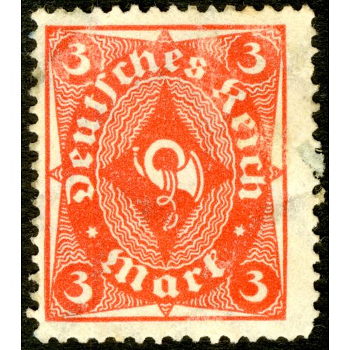 Timbre Oblitéré Deutsches Reich 3 Mark