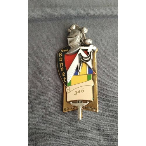 Insigne 345 Ème Promotion Esog Gendarme Bonnet, Fraisse