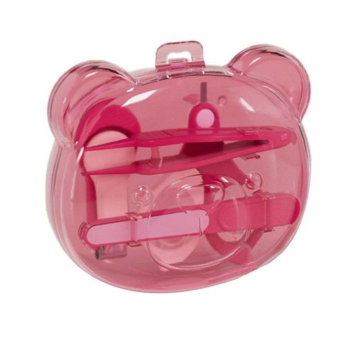 Soins Des Ongles Pour Enfants,Essentiel,Avec Prise Facile,Ciseaux,Tondeuse Étui Protection,Boîte Rangement Pour En - Type Raspberry Pink