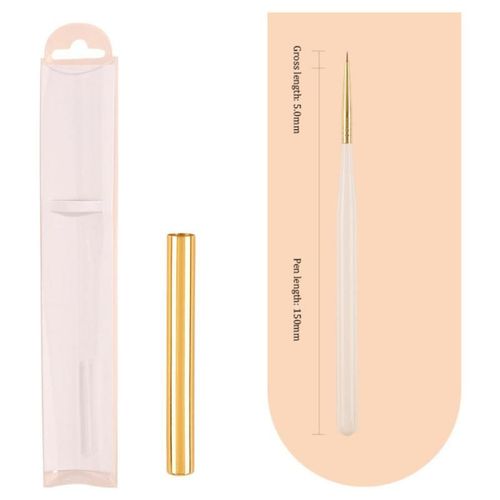Stylo De Luminothérapie À Nervures De Précision,Pas Facile À Perdre,Ensemble De Stylos À Ongles,Conception D'ongles,Brosse À Ongles,Multifonction,Innovante,1 Pièce,3 Pièces - Type Style A 1pc