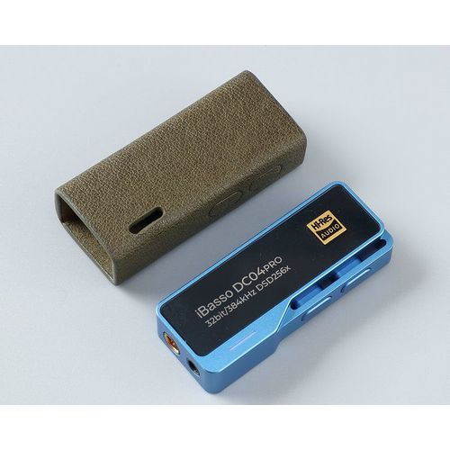 Étui en cuir véritable pour iBasso DC04PRO,housse de protection,décodage d'écouteurs HIFI,décodeur portable,petite queue - Type Olive