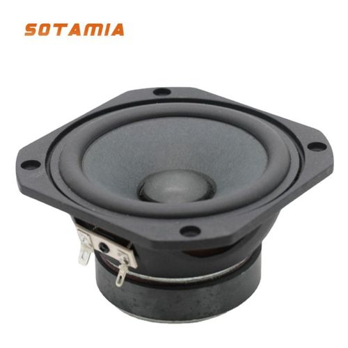 SOTAMIA-Haut-parleur audio basse de milieu de gamme,haut-parleur de caisson de basses,cadre en aluminium,bassin en papier laine,mise à niveau de l'étagère,4 pouces,8 ohms,