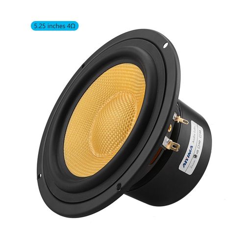 AIYIMA-Haut-parleur audio 5.25 pouces,4,8 Ohm,100W,caisson de basses central,cône violet fin,cinéma maison pour étagère,bricolage,1 pièce - Type 4 Ohm Speaker