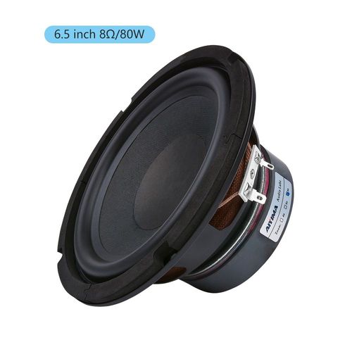 AIYIMA-Haut-parleur de caisson de basses,haut-parleur de musique,système sonore d'étagère de cinéma maison bricolage,audio HiFi,pilote 80W,4 ohms,8 ohms,6.5 pouces - Type 8 Ohm Speaker