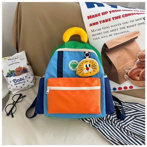 Cartable Maternelle Respirant pour Enfants,Sac d'École Mignon,Imperméable,Coloré,Mode,Ultra-observateur,Décontracté - Type blue-large-