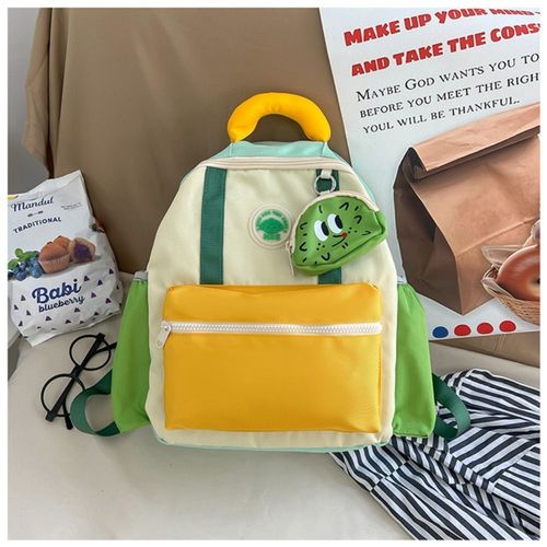 Cartable Maternelle Respirant pour Enfants,Sac d'École Mignon,Imperméable,Coloré,Mode,Ultra-observateur,Décontracté - Type green-large-