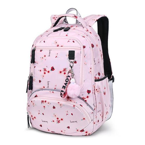 Grand sac à dos imprimé imperméable pour écolières et adolescentes,cartable d'école primaire pour livres,2023 - Type Pink flower