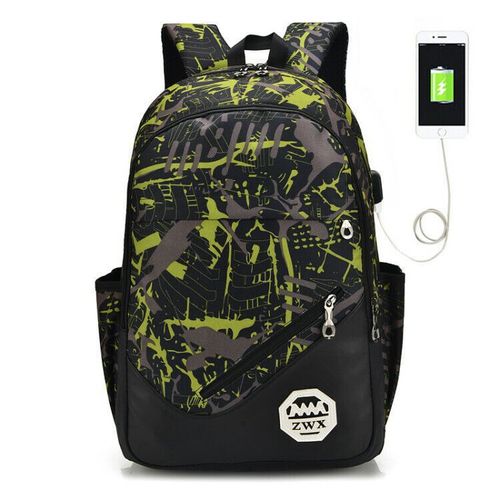Ensemble de Sacs d'École Primaire Imperméables pour Enfant,Cartable SR pour Garçon et Fille,3 Pièces - Type Green