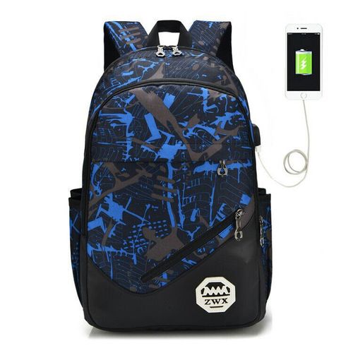 Ensemble de Sacs d'École Primaire Imperméables pour Enfant,Cartable SR pour Garçon et Fille,3 Pièces - Type Blue