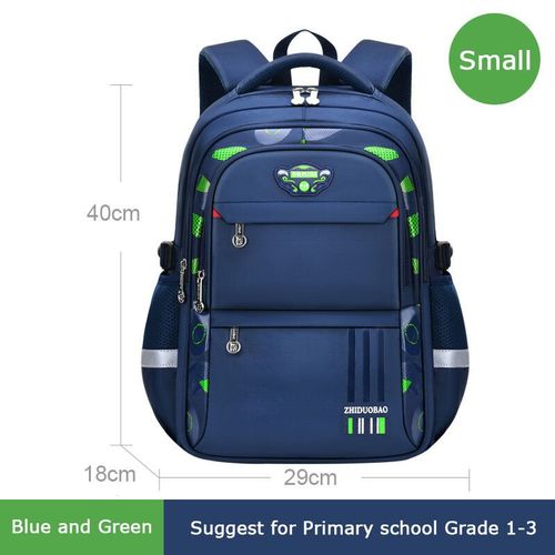 Sac à Dos d'École Orthopédique Imperméable pour Enfant,Cartable Primaire pour Fille et Garçon - Type Small blue and green #A