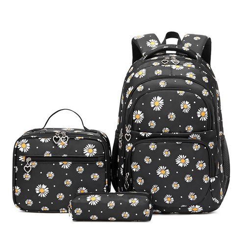 Sac à Dos d'École Primaire pour Élèves,Cartable Imprimé Frais,Imperméable,Petit,Détruit,Interrupteur,Décontracté,Extérieur - Type Black