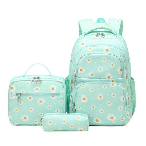 Sac à Dos d'École Primaire pour Élèves,Cartable Imprimé Frais,Imperméable,Petit,Détruit,Interrupteur,Décontracté,Extérieur - Type green